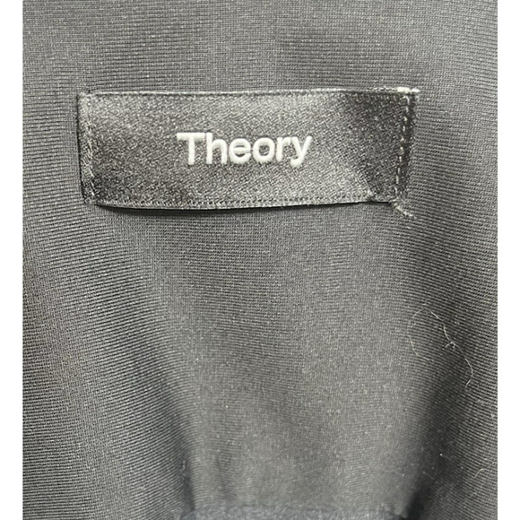 Theory Sylvain Shirt Structure Knit Button Up Black Minimalist Career Size XXL - Picture 10 of 11